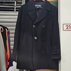 ❤️HP EUC WOOL VTG Men's But Unisex Pea COAT Fonal$